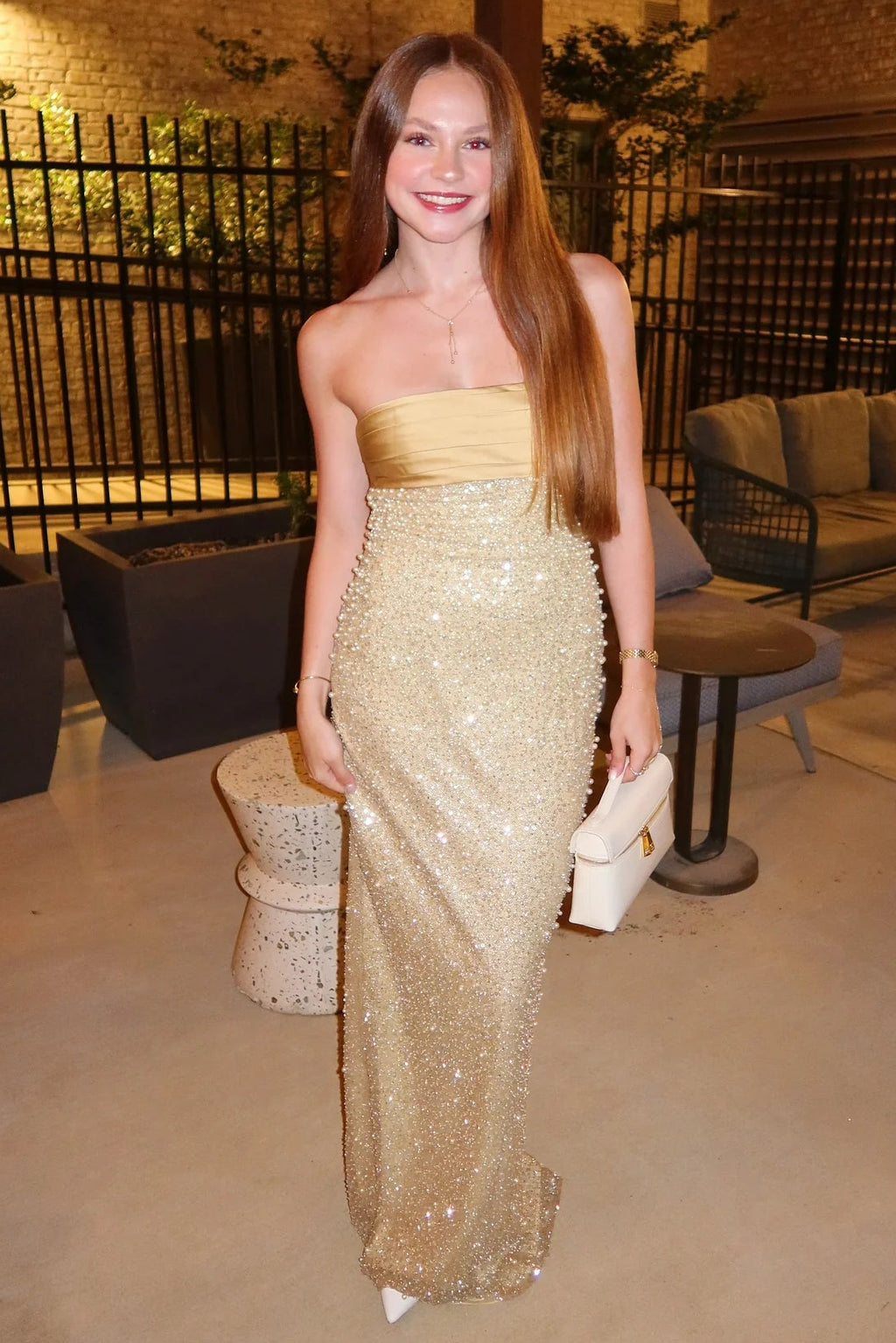 Stunning Pearl Sequin Ruched Mermaid Party Prom Dress – FancyVestido
