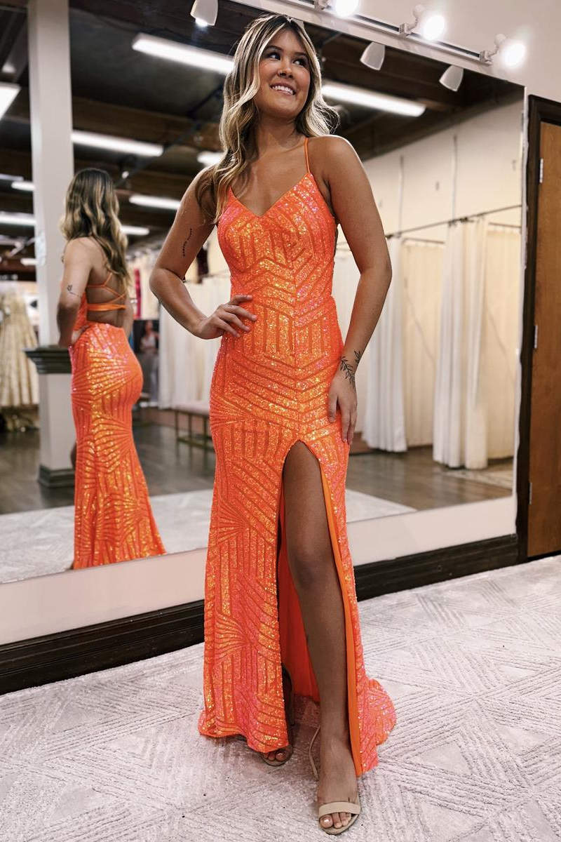 orange prom dress near me La Femme Dress 32152