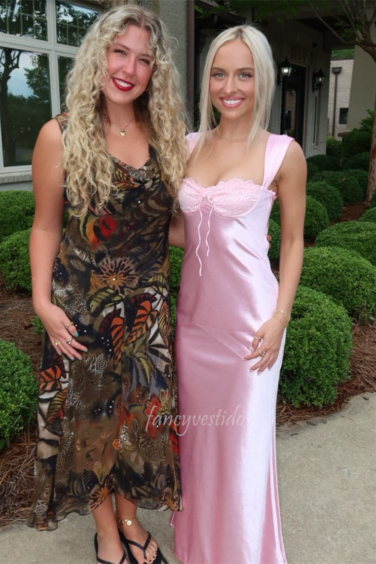Classy Sweetheart Lace Empire-Waist Maxi Prom Dress