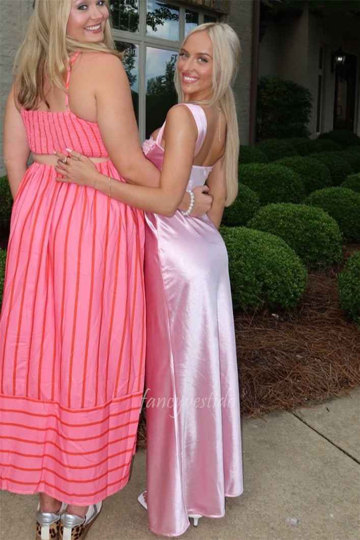 Classy Sweetheart Lace Empire-Waist Maxi Prom Dress