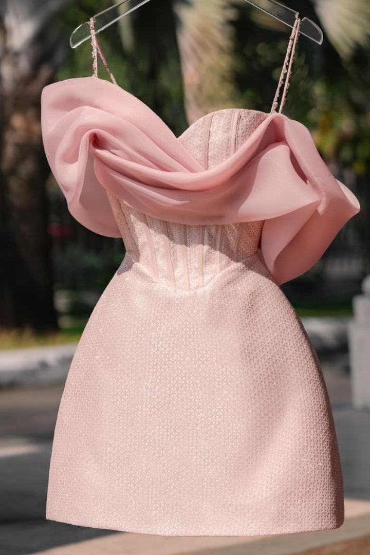 Off the Shoulder Corset A-Line Homecoming Dress