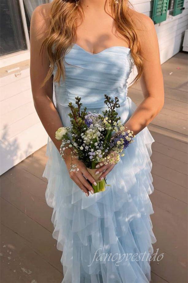 Sweetheart Green Multi-Layered Tulle Prom Dress