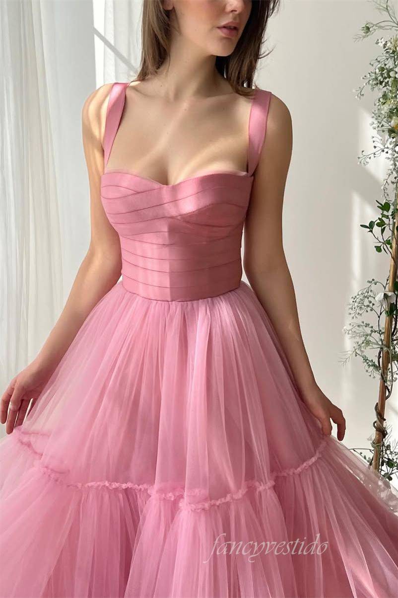 Off the Shoulder Corset A-Line Tulle Prom Dress