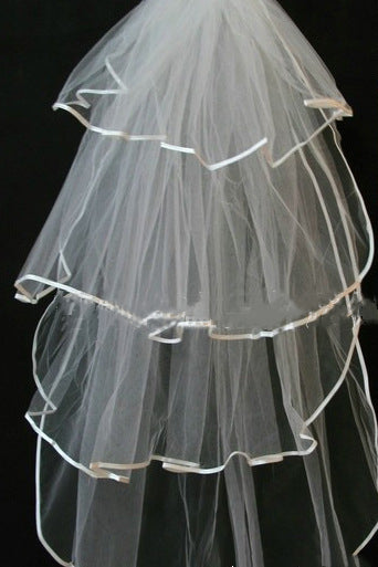 Four-layered Ivory Bridal Veil
