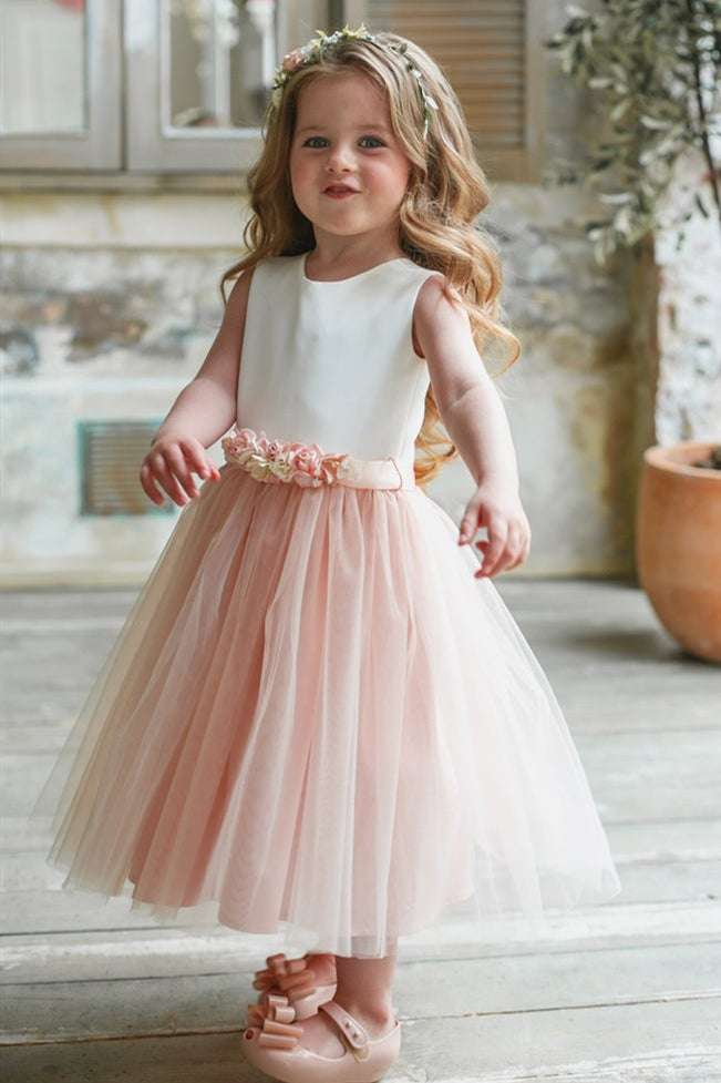 white flower girl dresses