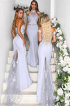 Mermaid Sequins Lilac Long Bridesmaid Dress