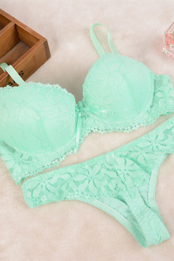 Mint Green Lace Lingerie Set – FancyVestido