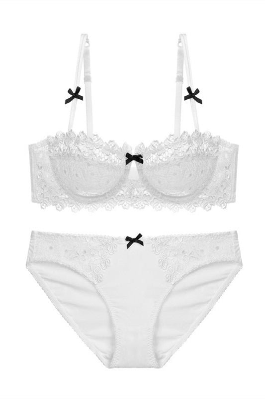 Cute White Lace Lingerie Set – FancyVestido