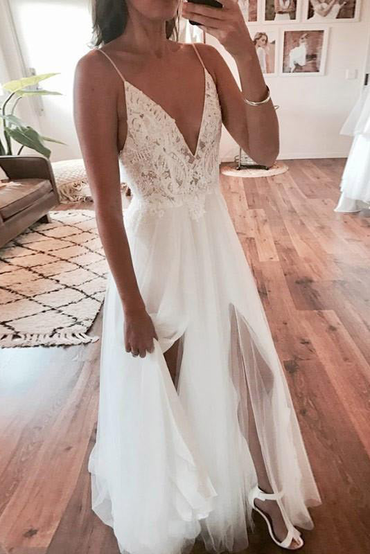 v neck spaghetti strap dress DFHXALH Women's Summer Summer Casual Strap Dress Fashion White at Amazon Women's Clothing store 24/7 Online Service. Kaylin" Satin Spaghetti Strap V-Neck