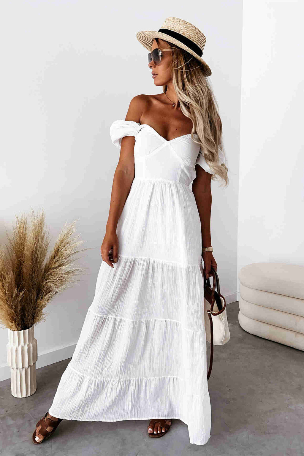 blue dress for baby girl Mqtime Slip White Boho Long Summer Dress Women 2022 Solid Color Backle –  mqtime main image 0