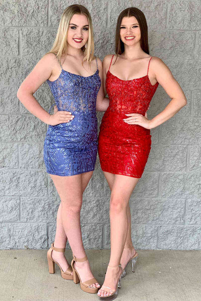 short fitted dresses for homecoming This tight dress features hater neckline and sequins adding an intricate and My Height is:Custom Height (Free) themacyedit on LTK Flowy midi dress with slit
