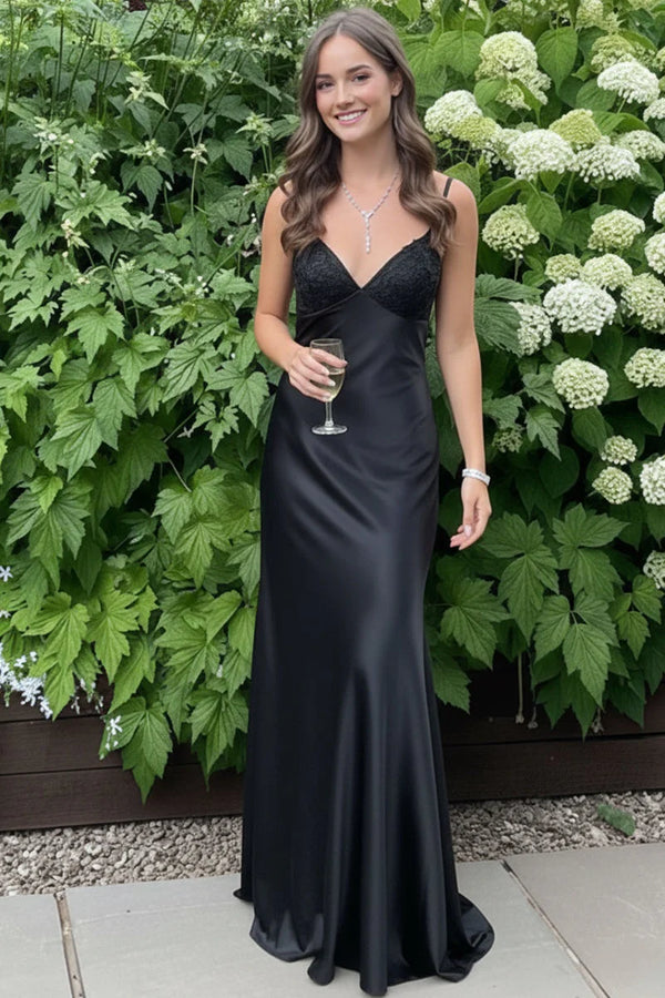Elegant Straps Blue Beaded Applique Sheath Maxi Dress