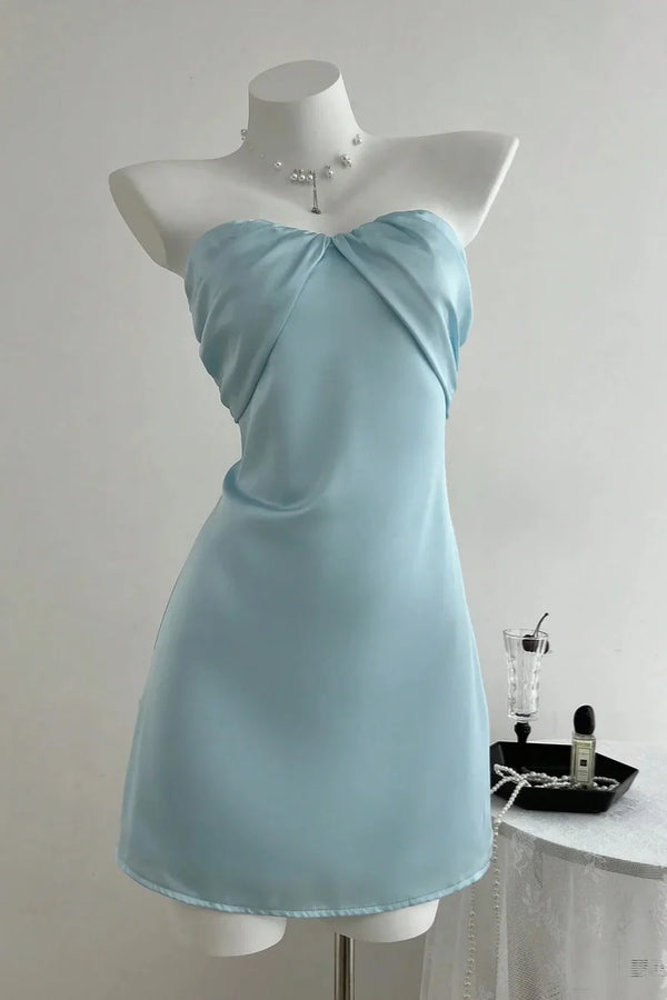 Strapless Sheath Mini Party Homecoming Dress