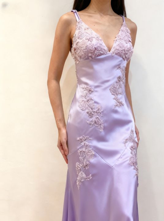 Green V-Neck Appliques Satin Mermaid Party Dress with Open Back