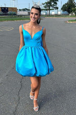 Cute V-Neck Short Party Dress with Bow
