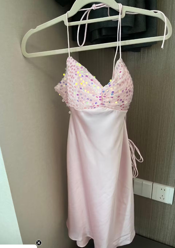 Spaghetti Straps Sequin Bodycon Homecoming Dress
