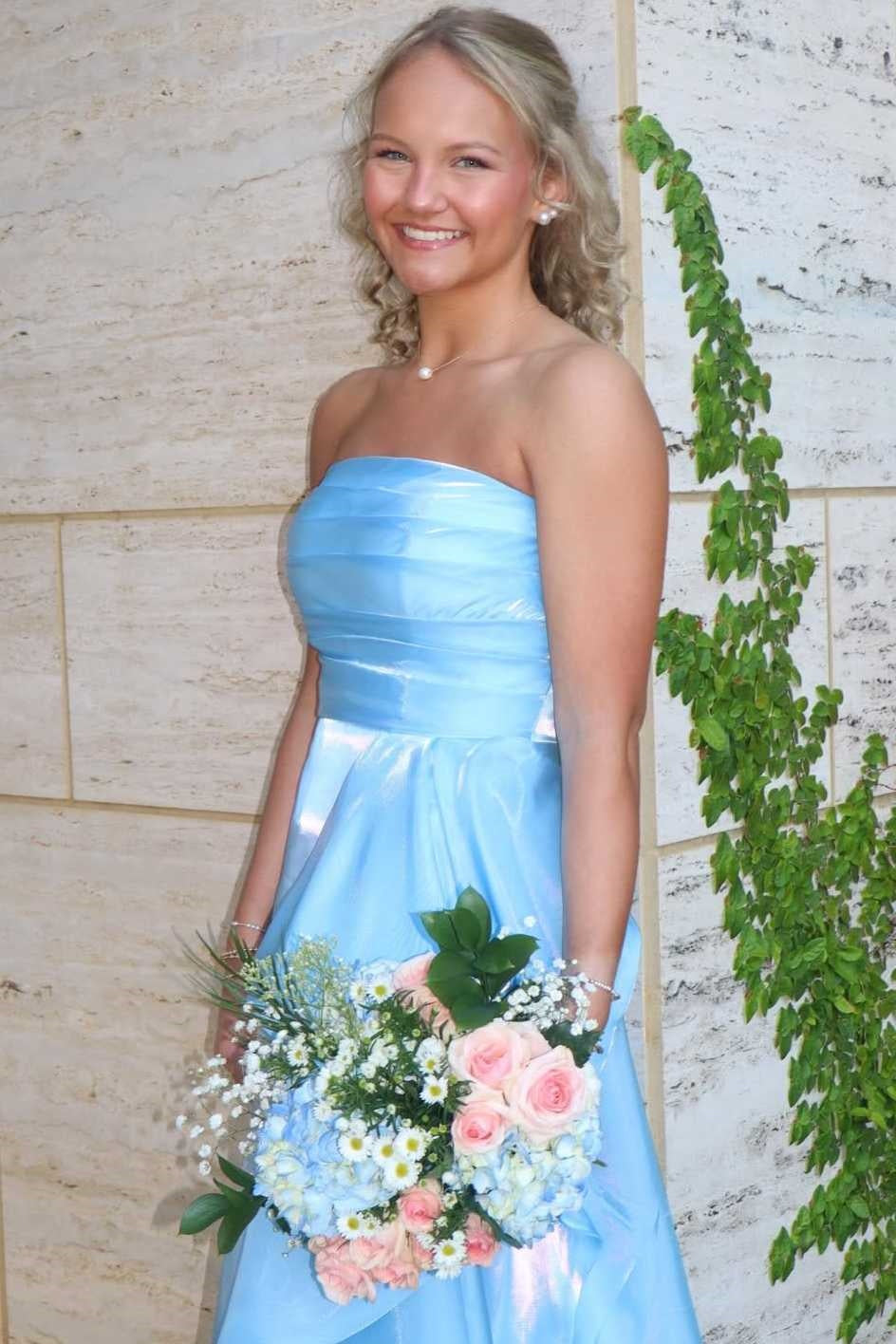A-Line Empire Pleated Strapless Party Prom Dress With Leg Slit 