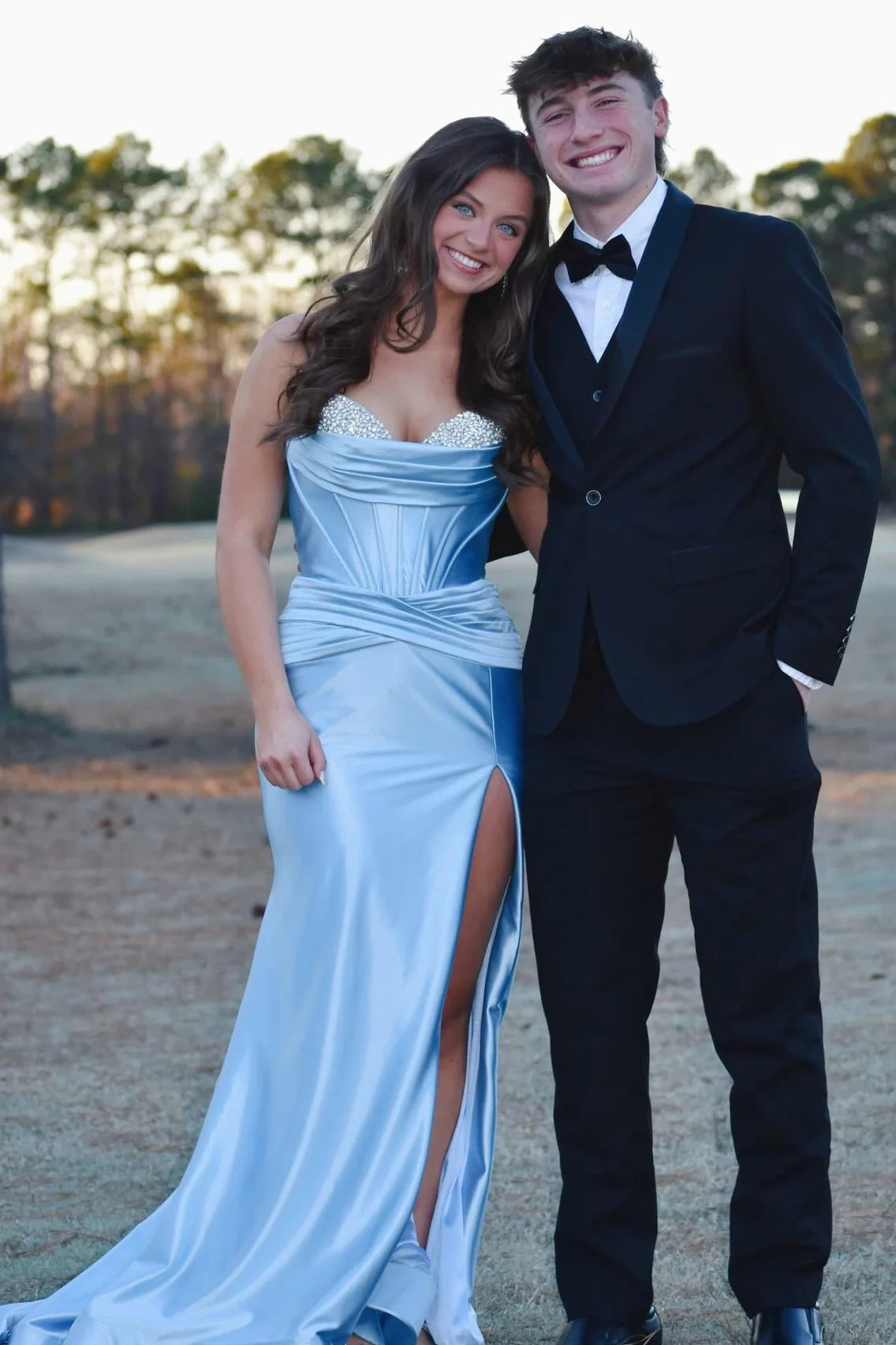 Beaded Sweetheart Sleeveless Ruched Empire Mermaid Party Prom Dress