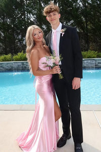 Beaded Sweetheart Strapless Mermaid Split Party Prom Dress