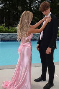 Beaded Sweetheart Strapless Mermaid Split Party Prom Dress