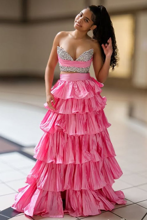 Two Piece Prom Dresses FancyVestido Two Piece Prom Dresses FancyVestido