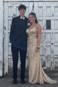 Boat Off-Shoulder Sparkly Sequin Mermaid Party Prom Dress