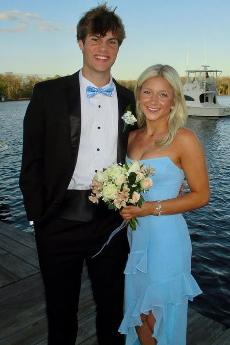 Boat Strapless Chiffon A-Line Ruffle Split Party Prom Dress