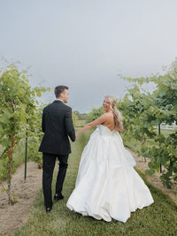 Casual Satin A-Line Sweetheart Strapless Empire Wedding Dress