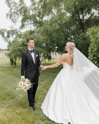 Casual Satin A-Line Sweetheart Strapless Empire Wedding Dress