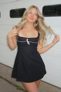Chic Satin A-Line Straps Mini Party Homecoming Dress 