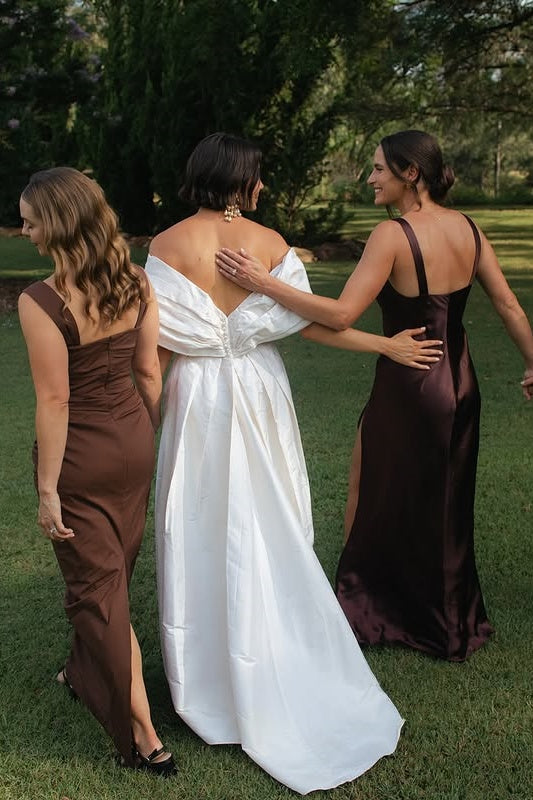 Chic Satin Fitted Sleeveless Empire Different Styles Bridesmaid Dress