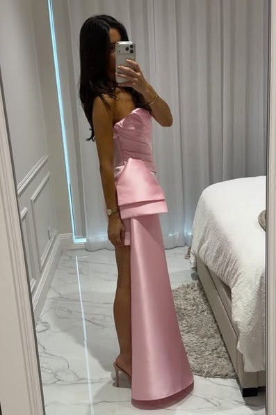 Chic Satin Sheath Pleated Empire Short Homecoming Dress