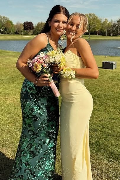 Chic Satin Strapless Lace-Up Mermaid Party Prom Dress With Train