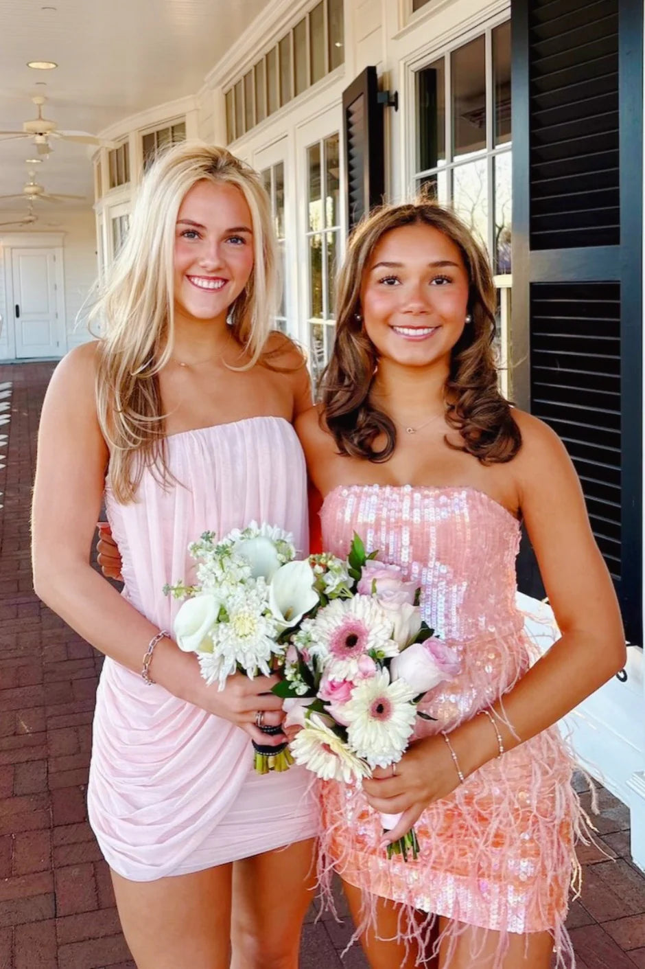 Chiffon Fitted Strapless Pleated Mini Party Homecoming Dress