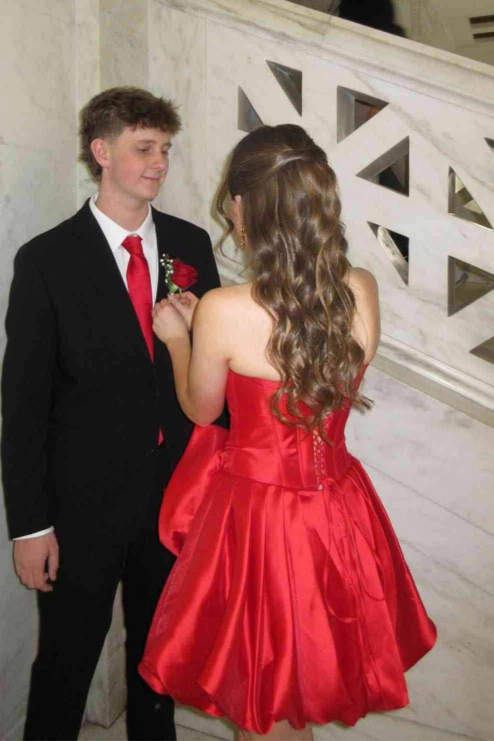 Classic Satin A-Line Strapless Empire Mini Party Homecoming Dress