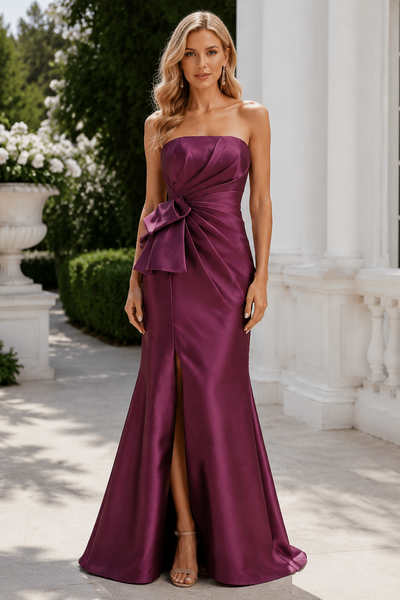 Classic Strapless Ruched Empire Mermaid Mother Of The Bride Dress