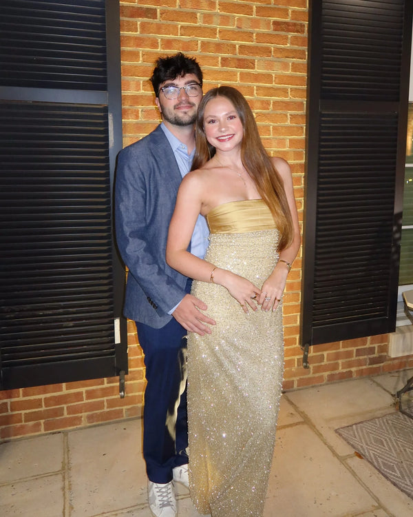 Stunning Pearl Sequin Ruched Mermaid Party Prom Dress
