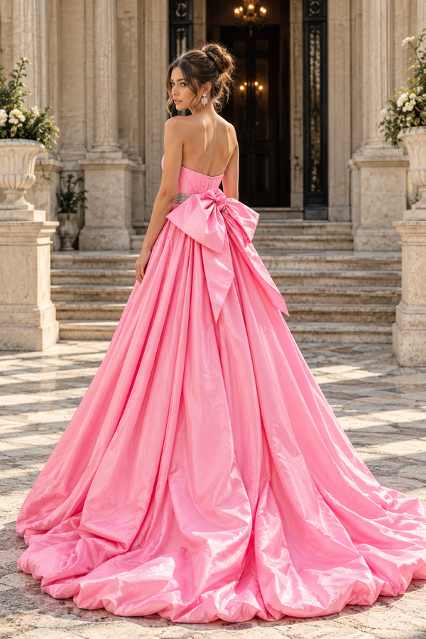 Elegant Strapless Sleeveless Corset Beaded Empire Formal Party Prom Dress
