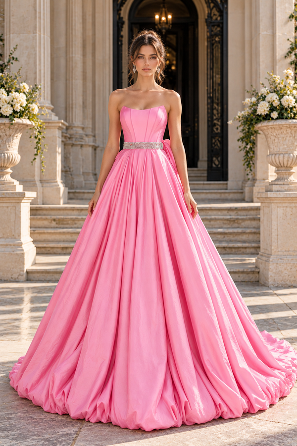 Elegant Strapless Sleeveless Corset Beaded Empire Formal Party Prom Dress