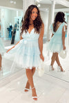 Princess Peach Tulle A-Line Homecoming Dress with Pearls