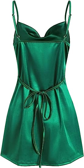 Simple Cowl Neck Champagne Satin Homecoming Dress FancyVestido Simple Cowl Neck Champagne Satin Homecoming Dress FancyVestido