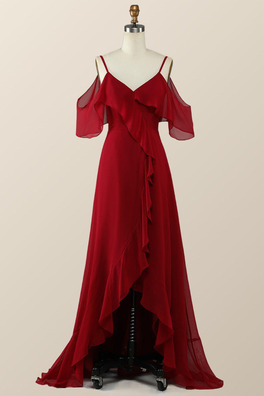 strapless open back dress Nova Ruffle Off Shoulder Maxi Dress main image 0
