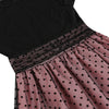 Crew Neck Polka Dot 1950s Dress with Short Sleeves