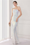 One Shoulder Sequin Mermaid Long Evening Dress