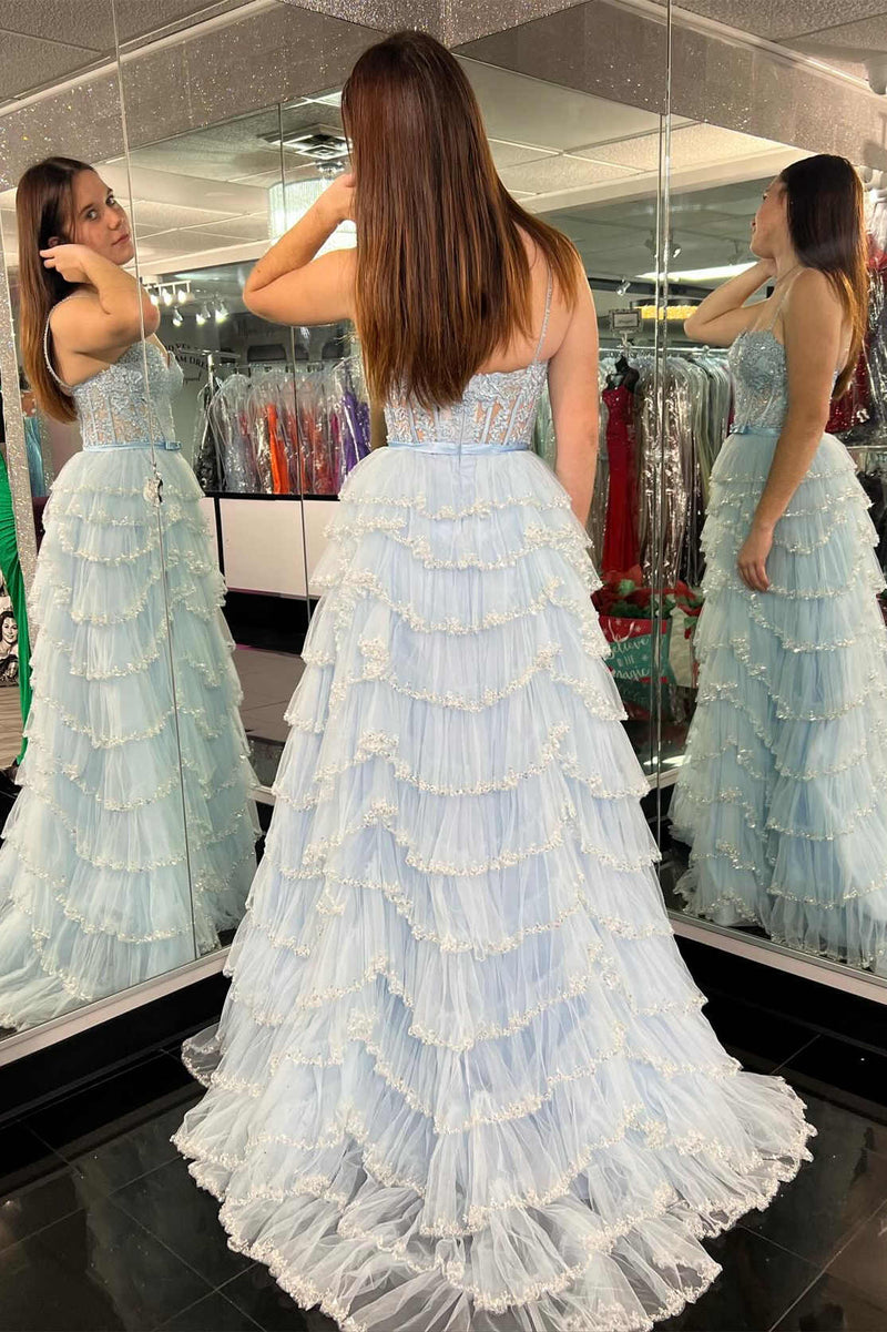 Niulatu Sheath Spaghetti Straps Ivory Prom Dress With Ruffles HZ1110