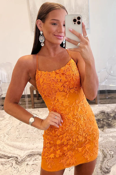 Tight Red Lace Short Homecoming Dress