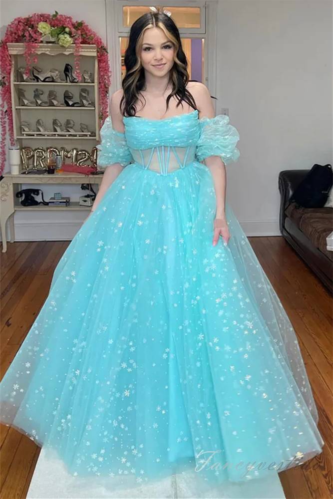 Pink Strapless A-Line Long Prom Dress with Detachable sleeves