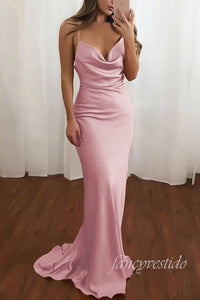 Elegant Red Bateau Sheath Long Mermaid Prom Dress