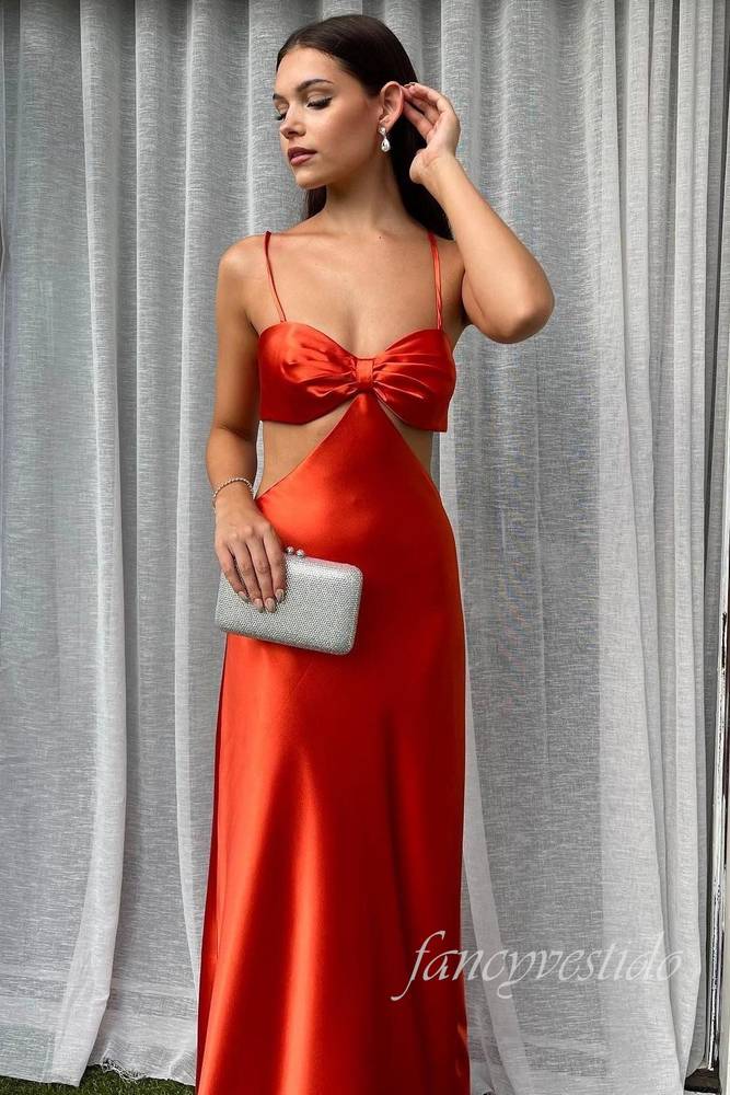 Aqua Bow Cutout Long Mermaid Maxi Dress