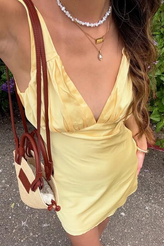 V-Neck Sleeveless Tight Short Summer Dress